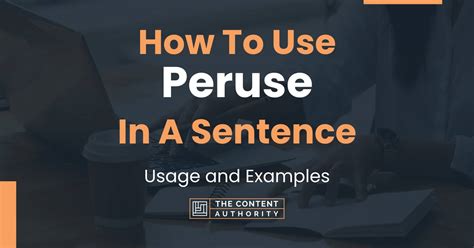 how to use peruse in a sentence